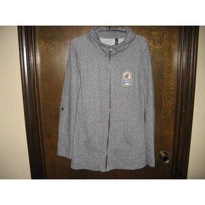 Vintage Mens Gear Kansas Jayhawks KU Full Zip Gray Sweatshirt Jacket Size L